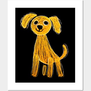 Crayon Puppy #2 Posters and Art